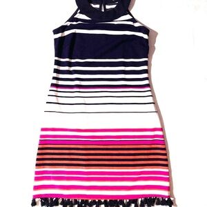 EUC Jade Melody Tasseled Halter Dress